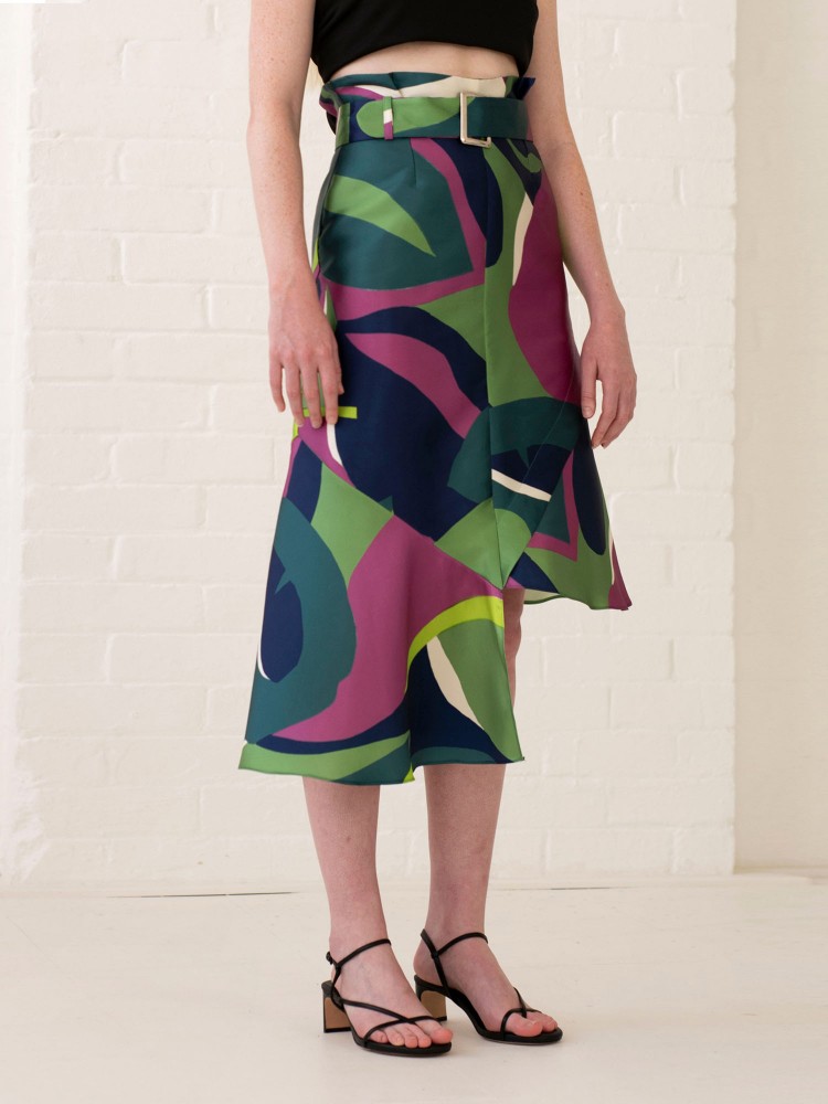 Floral-print  asymmetric... 2
