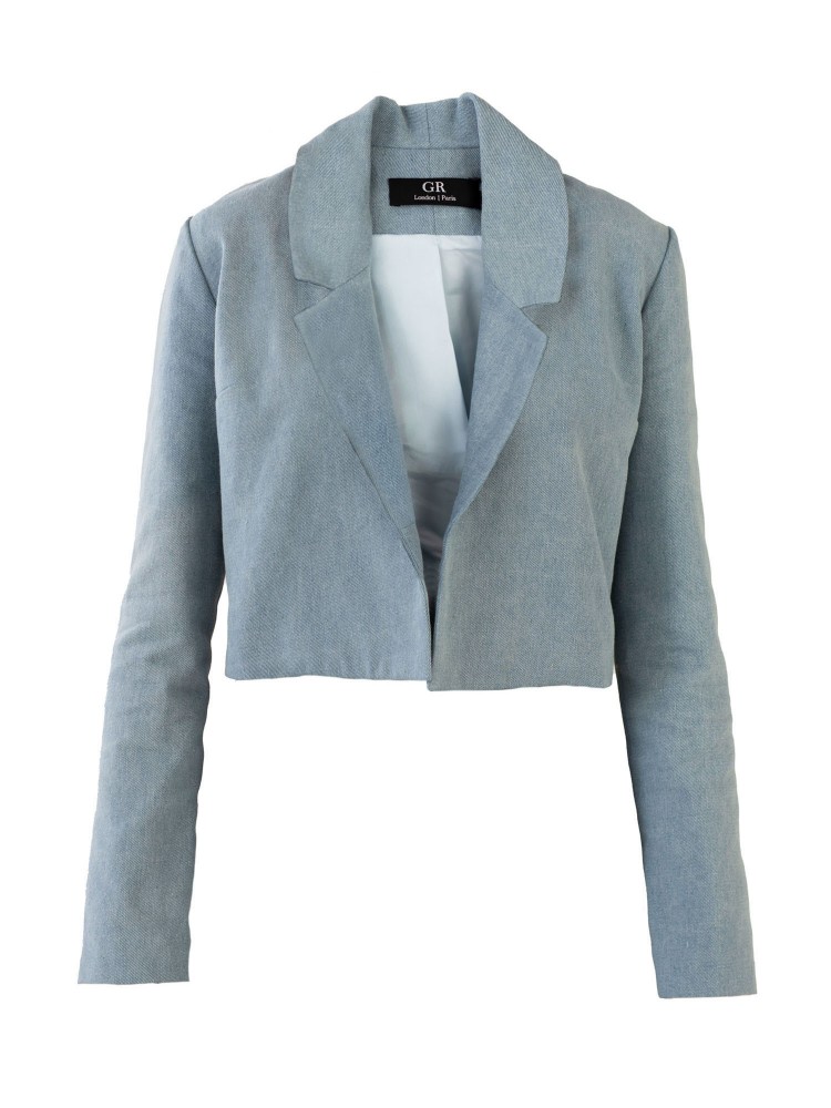 Cropped Denim Jacket |...