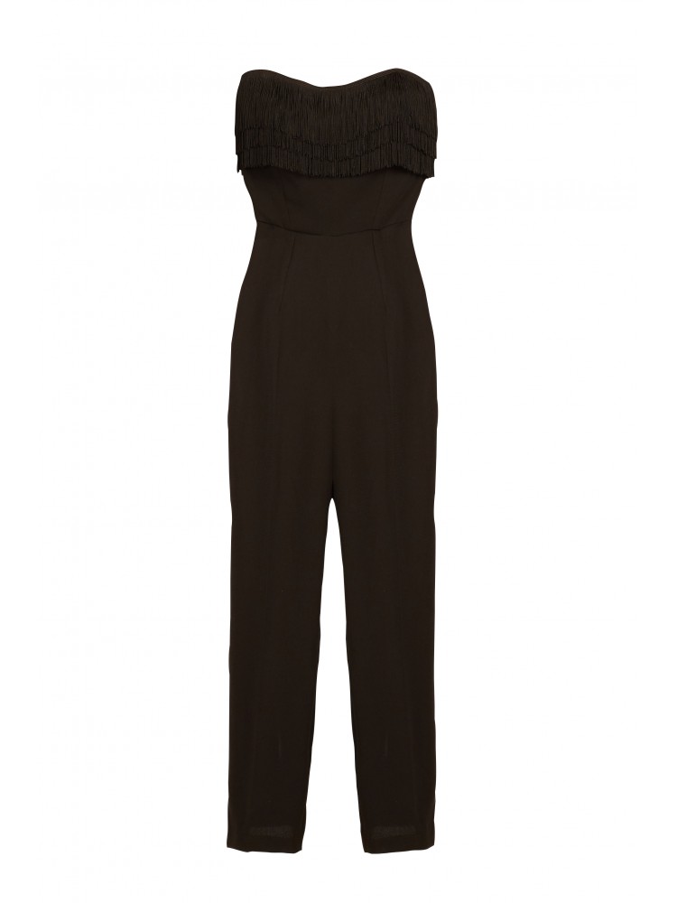 Strapless crepe jumpsuit...