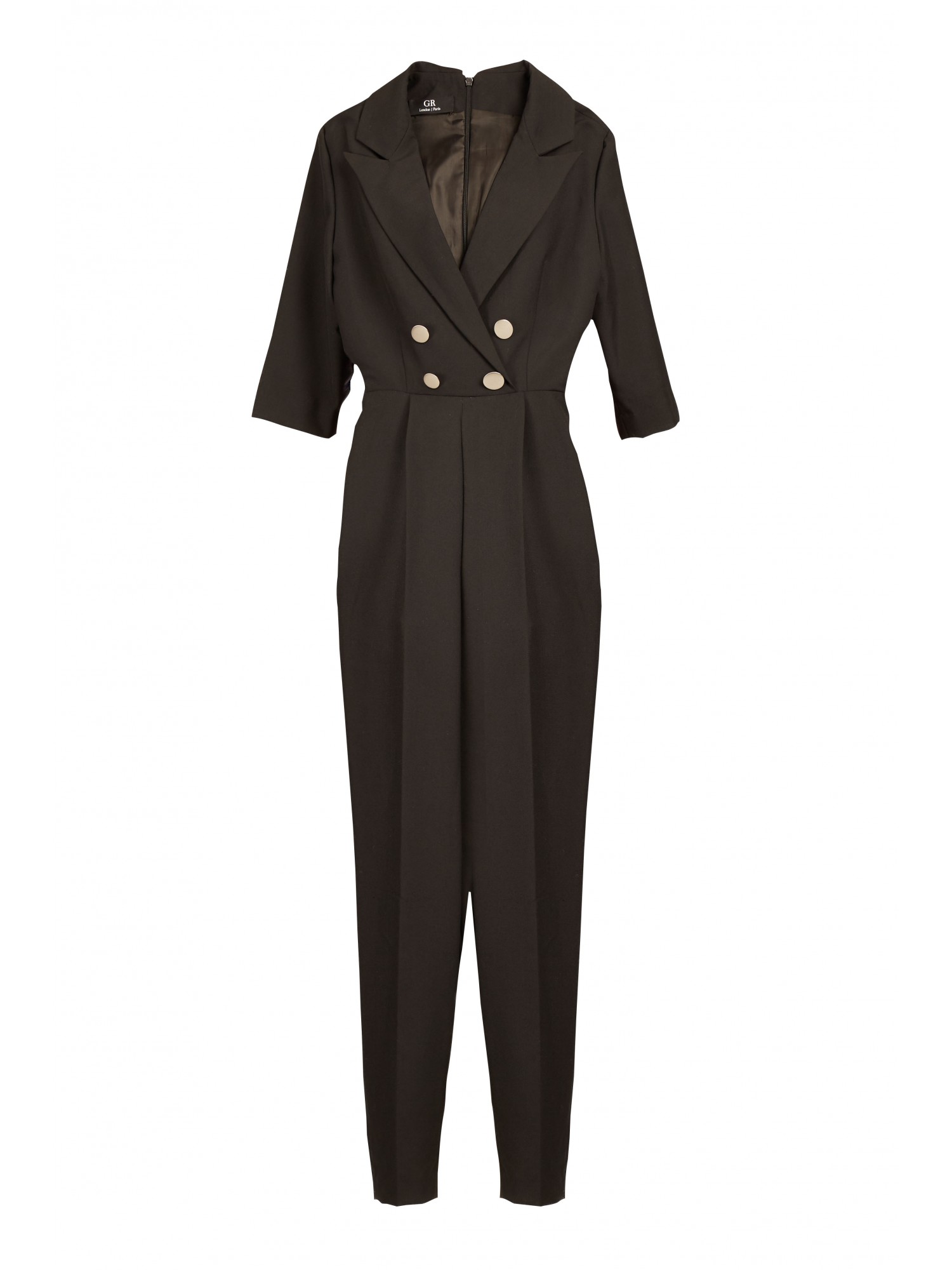 Double-breasted wool jumpsuit | Patience