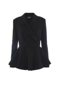 Double breasted ruffled blazer | Diamond