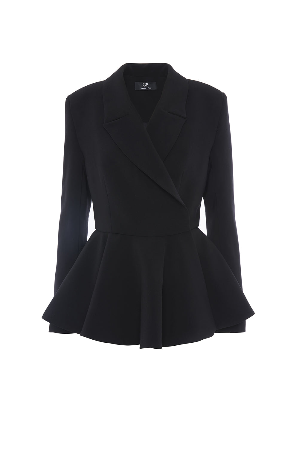 Double breasted ruffled blazer | Diamond