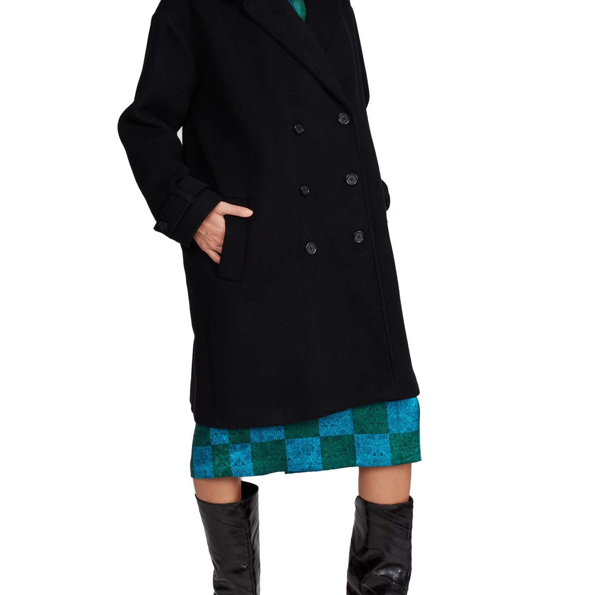 Oversized Double-breasted wool coat I Viola Passa
