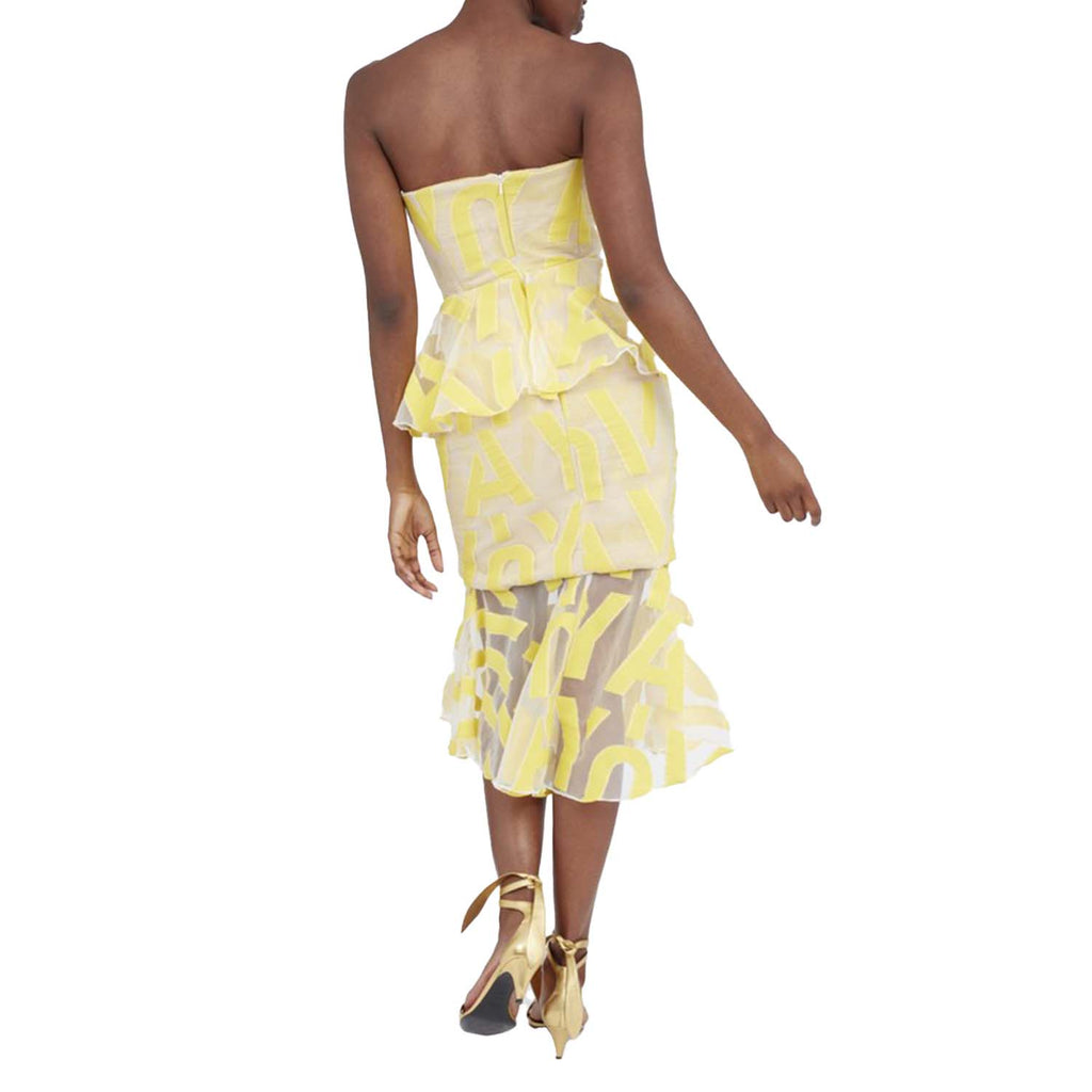 Strapless cut out midi dress | Chari