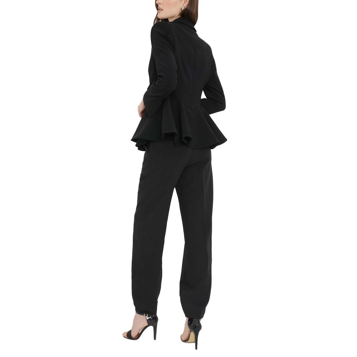 Double breasted ruffled blazer | Diamond