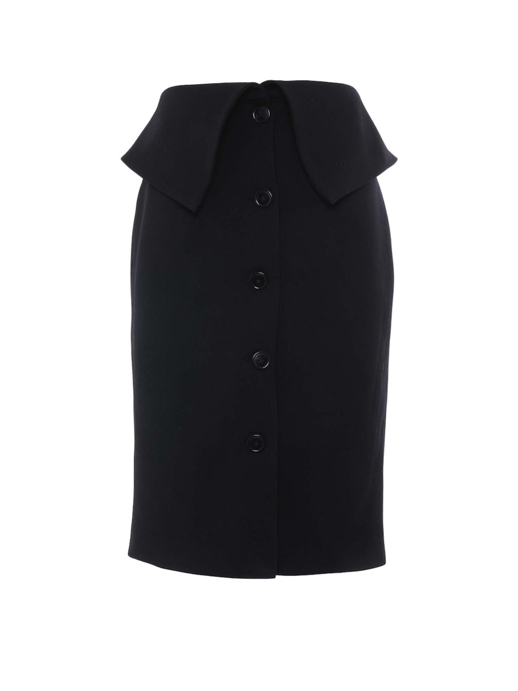Fold-over waist midi skirt| Rubis