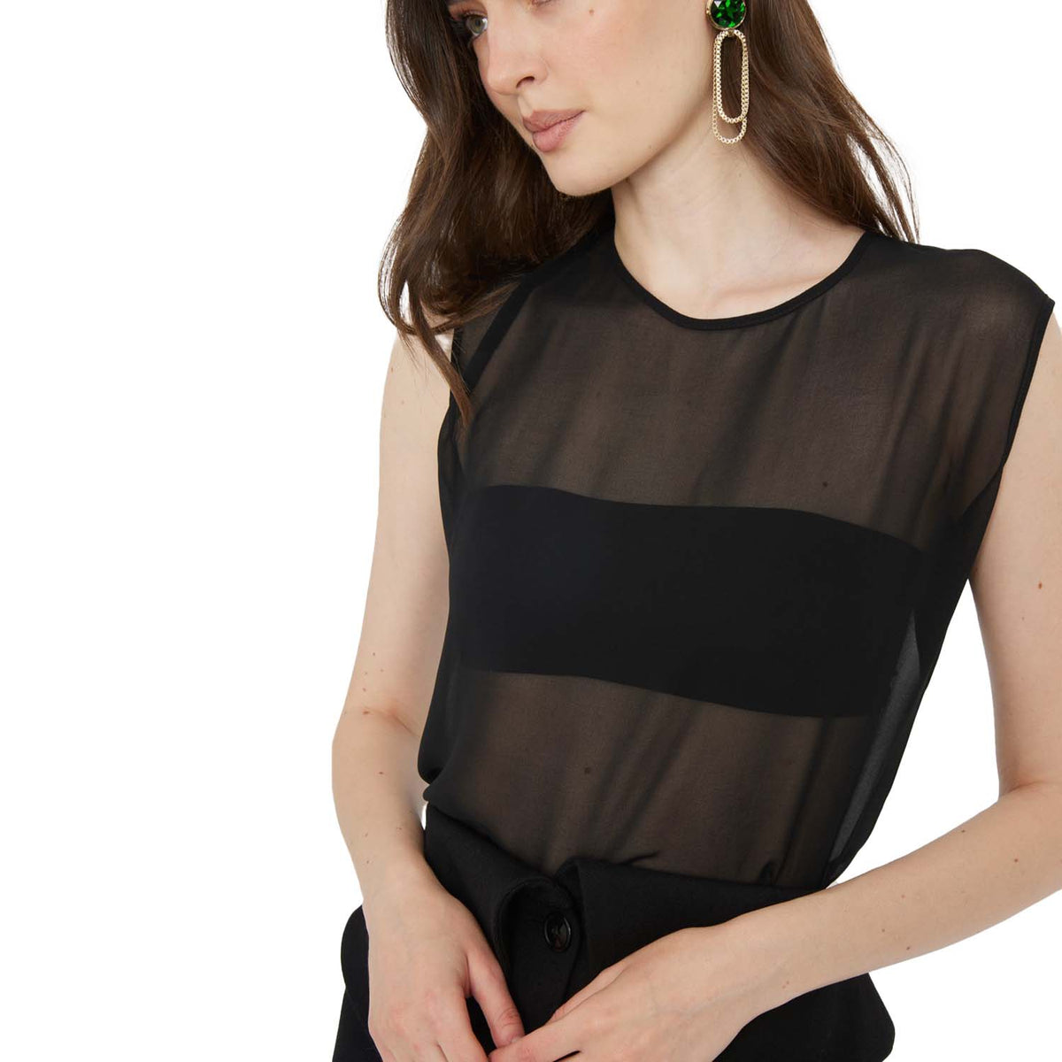 Silk-crepon top | Rubis