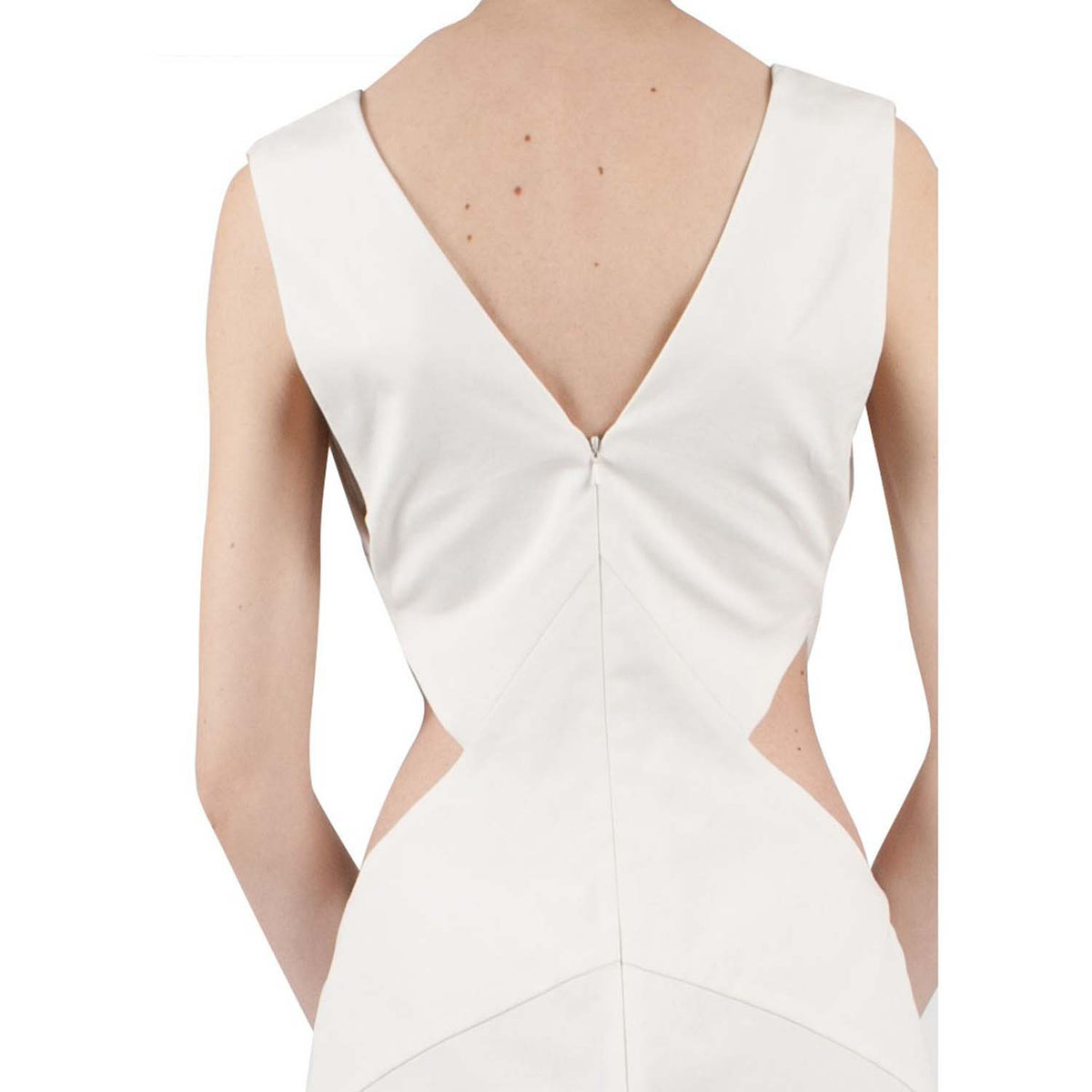 Structured Deep V Neck jumpsuit | Iconie