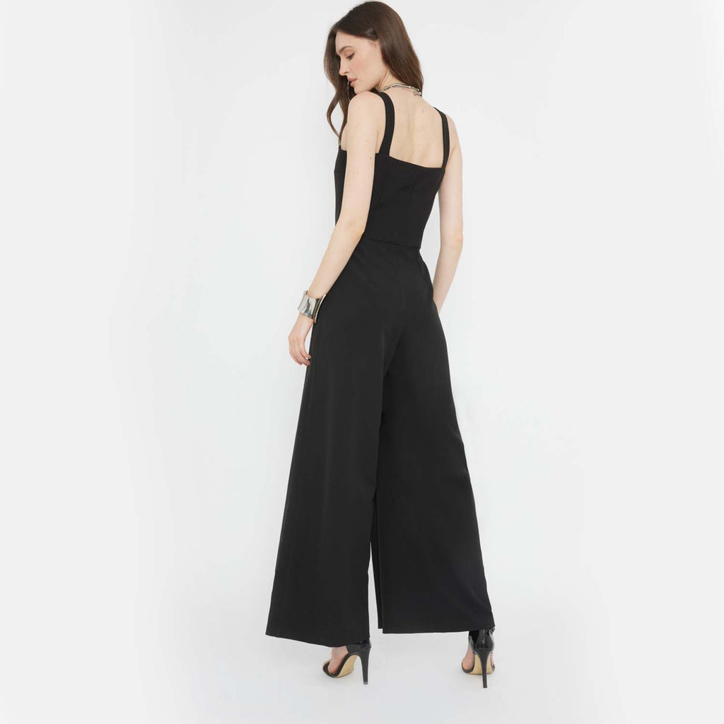 Button-embellished jumpsuit | Precious