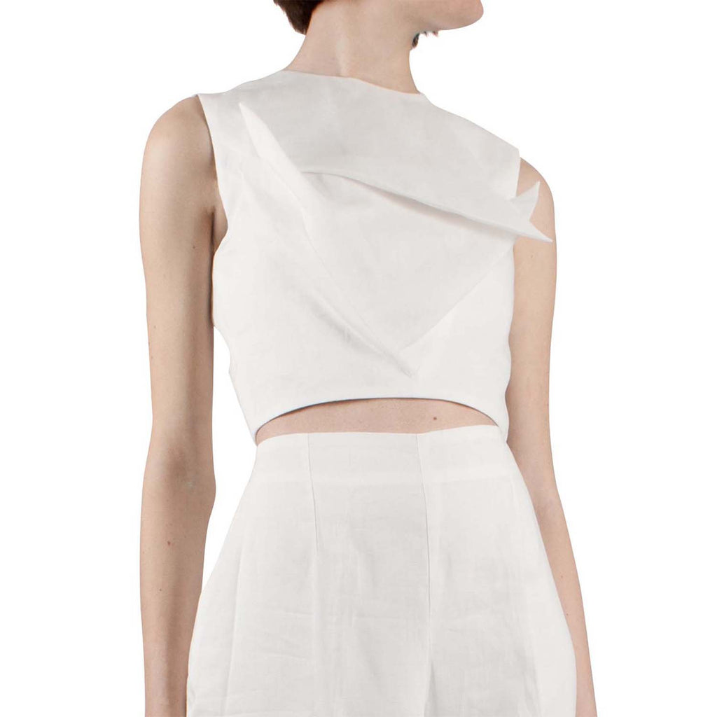 Two dimensions linen Top | Hollie