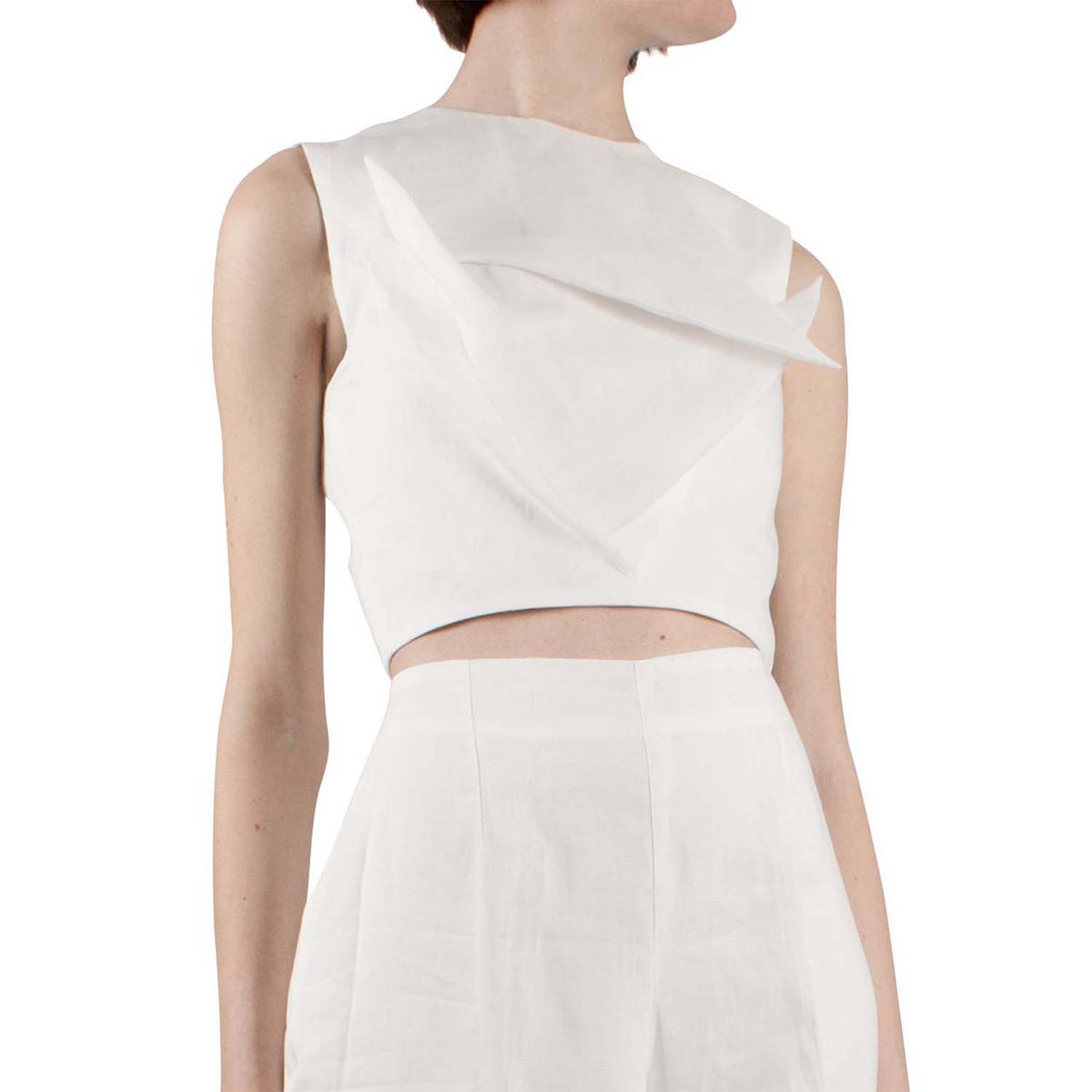 Two dimensions linen Top | Hollie