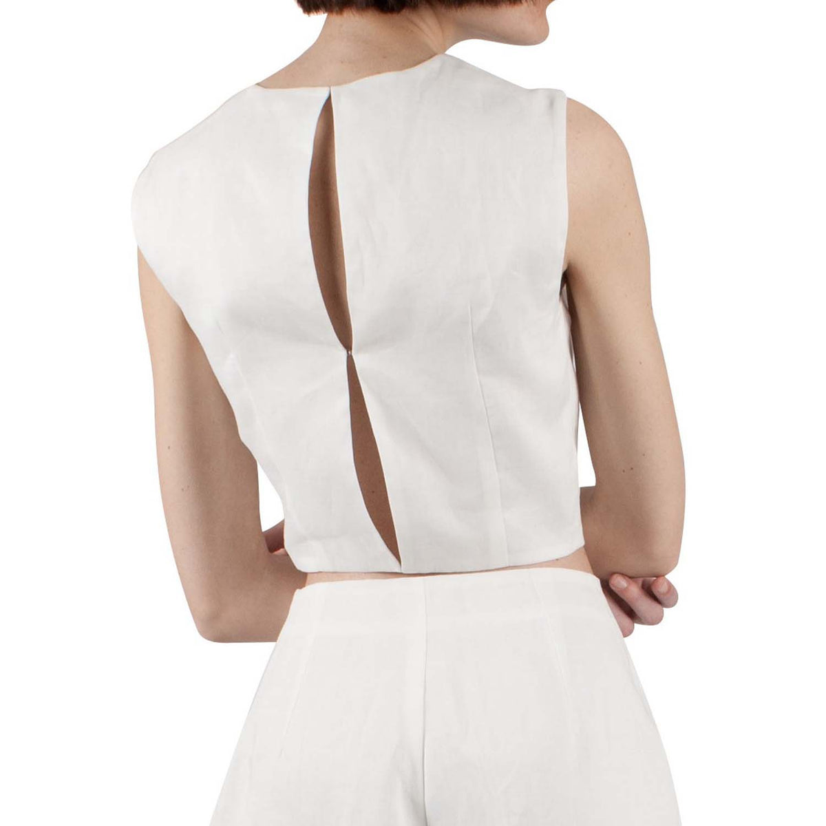 Two dimensions linen Top | Hollie