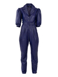 Tailored Leather jumpsuit | A.L.O.N.E