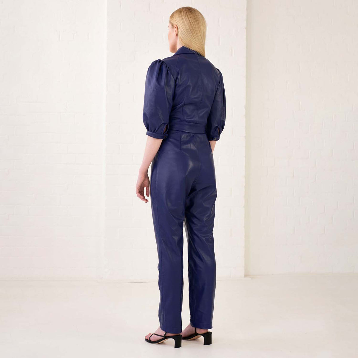Tailored Leather jumpsuit | A.L.O.N.E