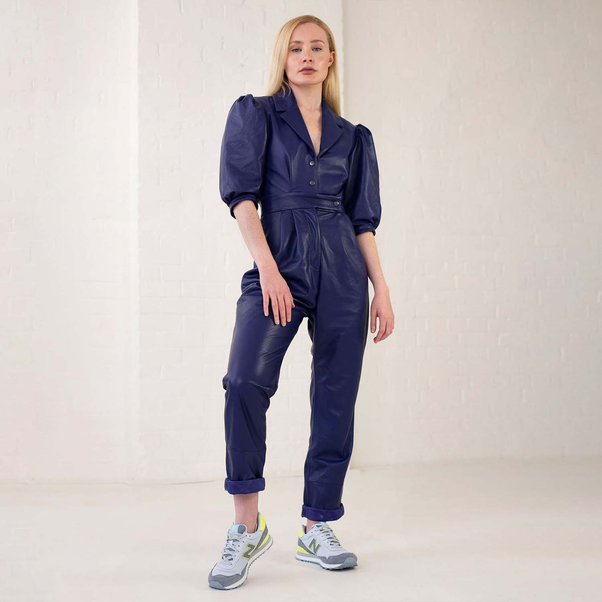 Tailored Leather jumpsuit | A.L.O.N.E