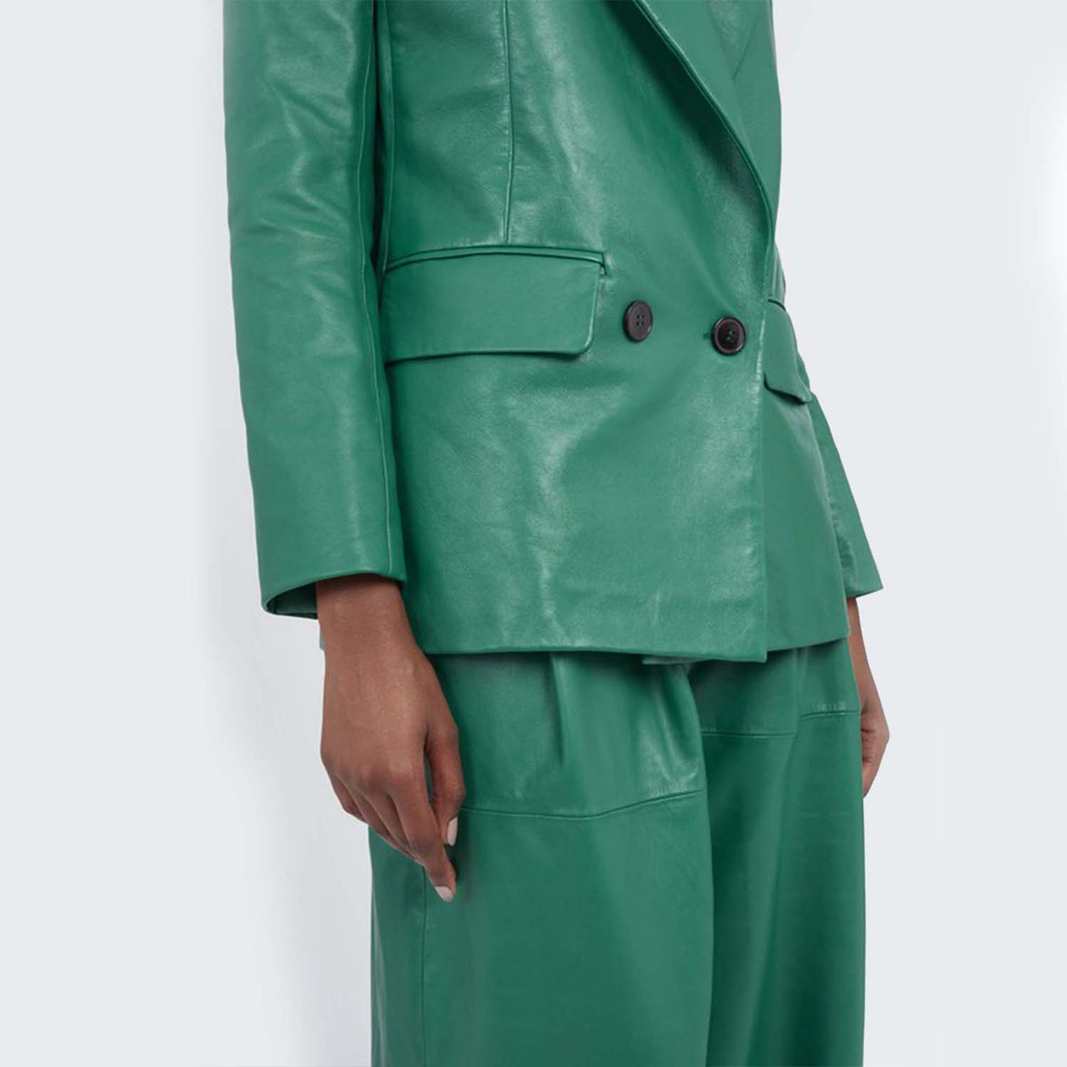 Double-breasted leather Jacket | Guéra
