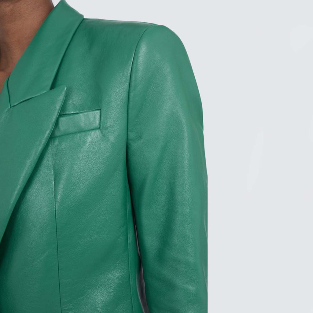 Double-breasted leather Jacket | Guéra