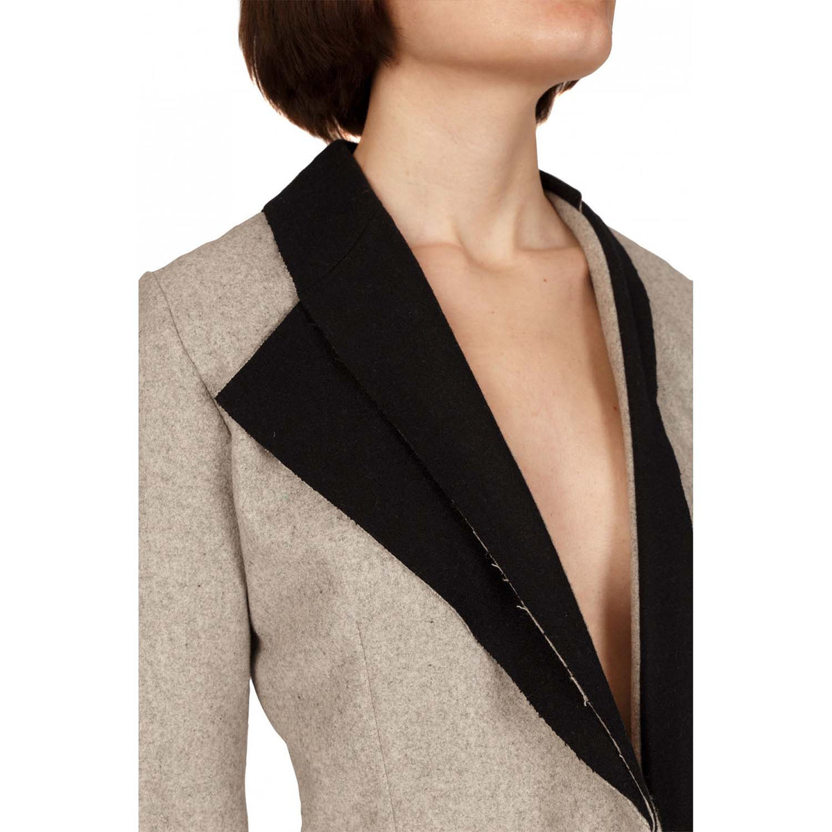 Raw Collars Suit Blazer | Rebecca