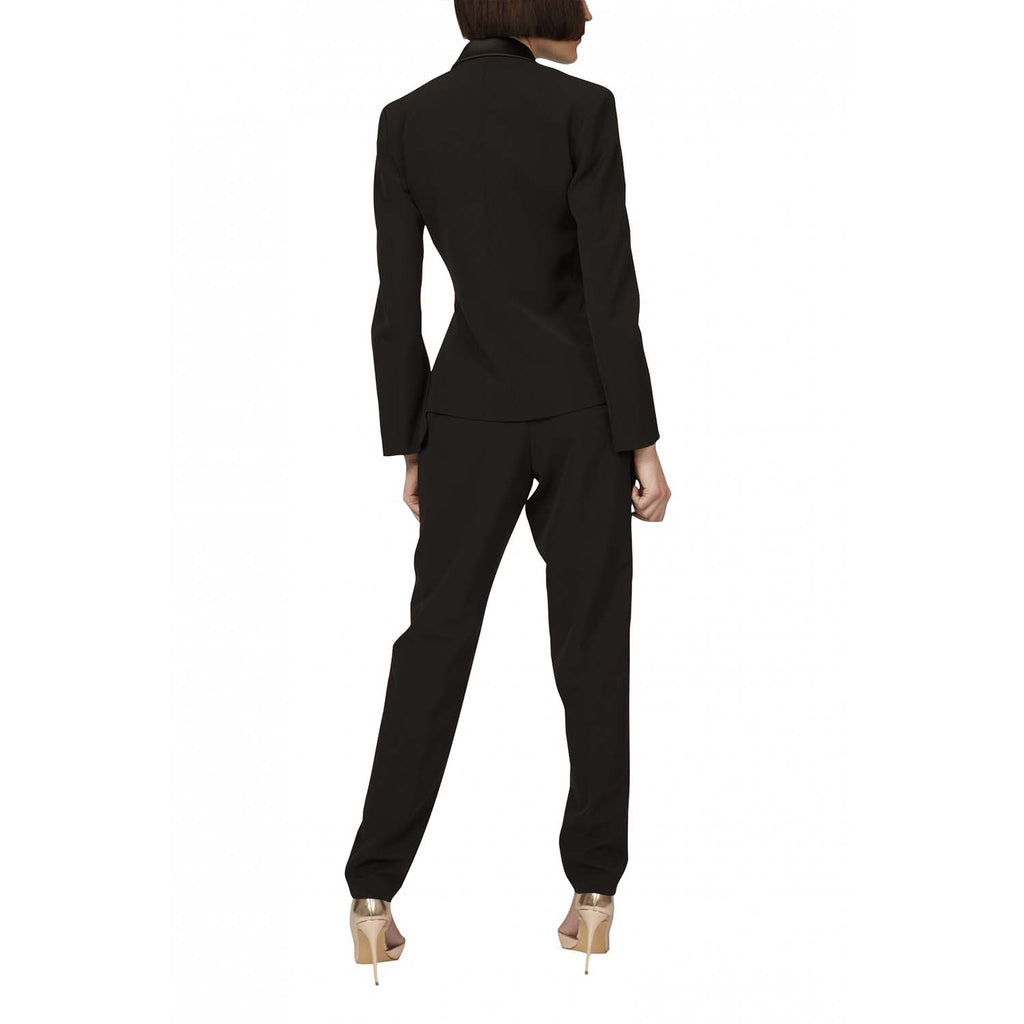 Satin trimmed blazer with split sleeves | Isild