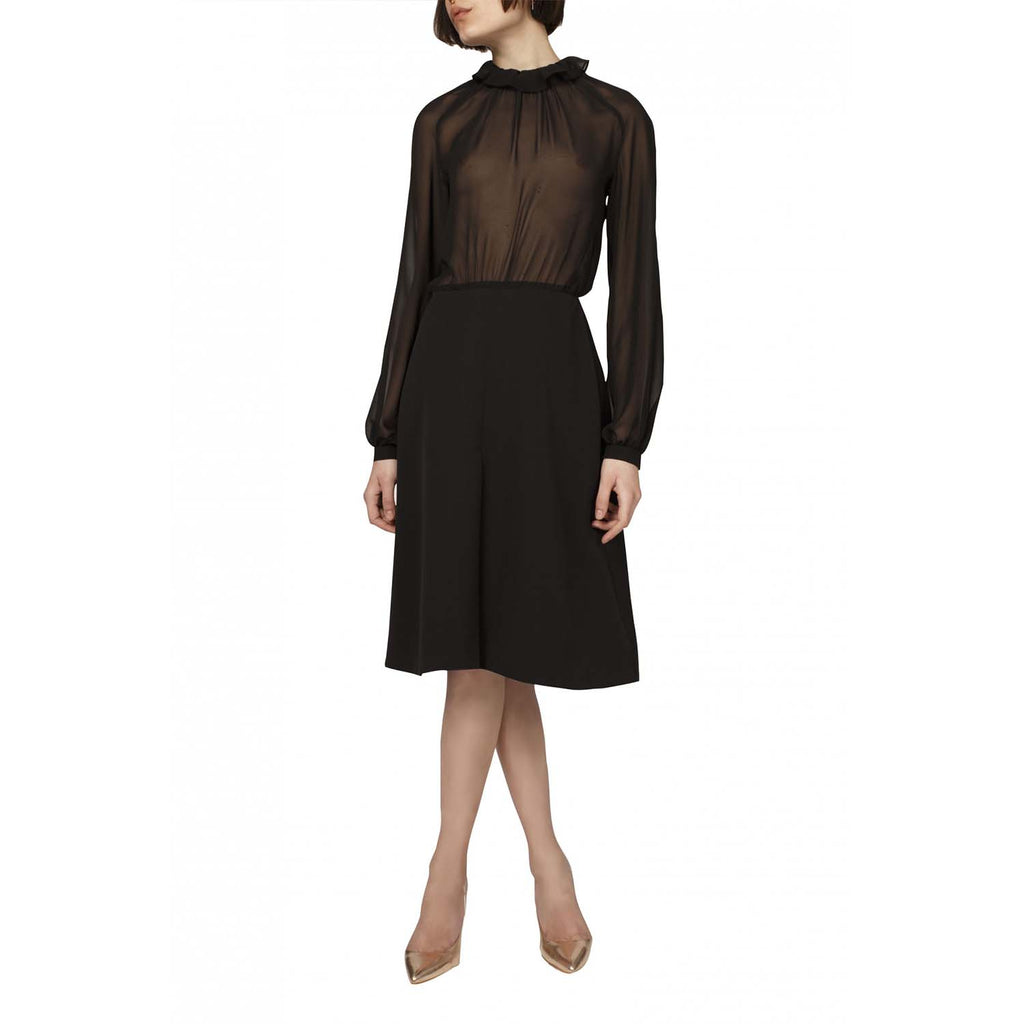 Timeless black Georgette dress | Felicity