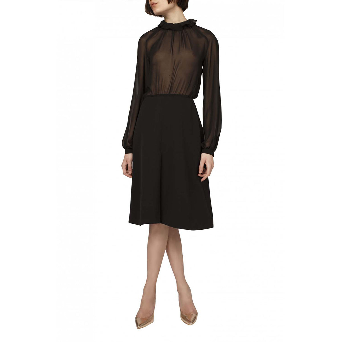 Timeless black Georgette dress | Felicity
