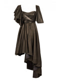 Ruffled leather dress | Faith