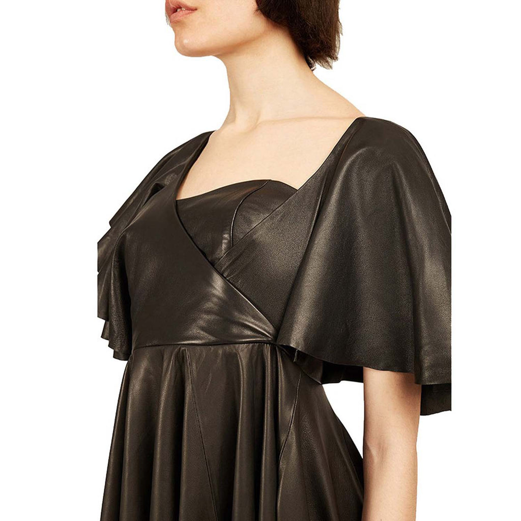 Ruffled leather dress | Faith
