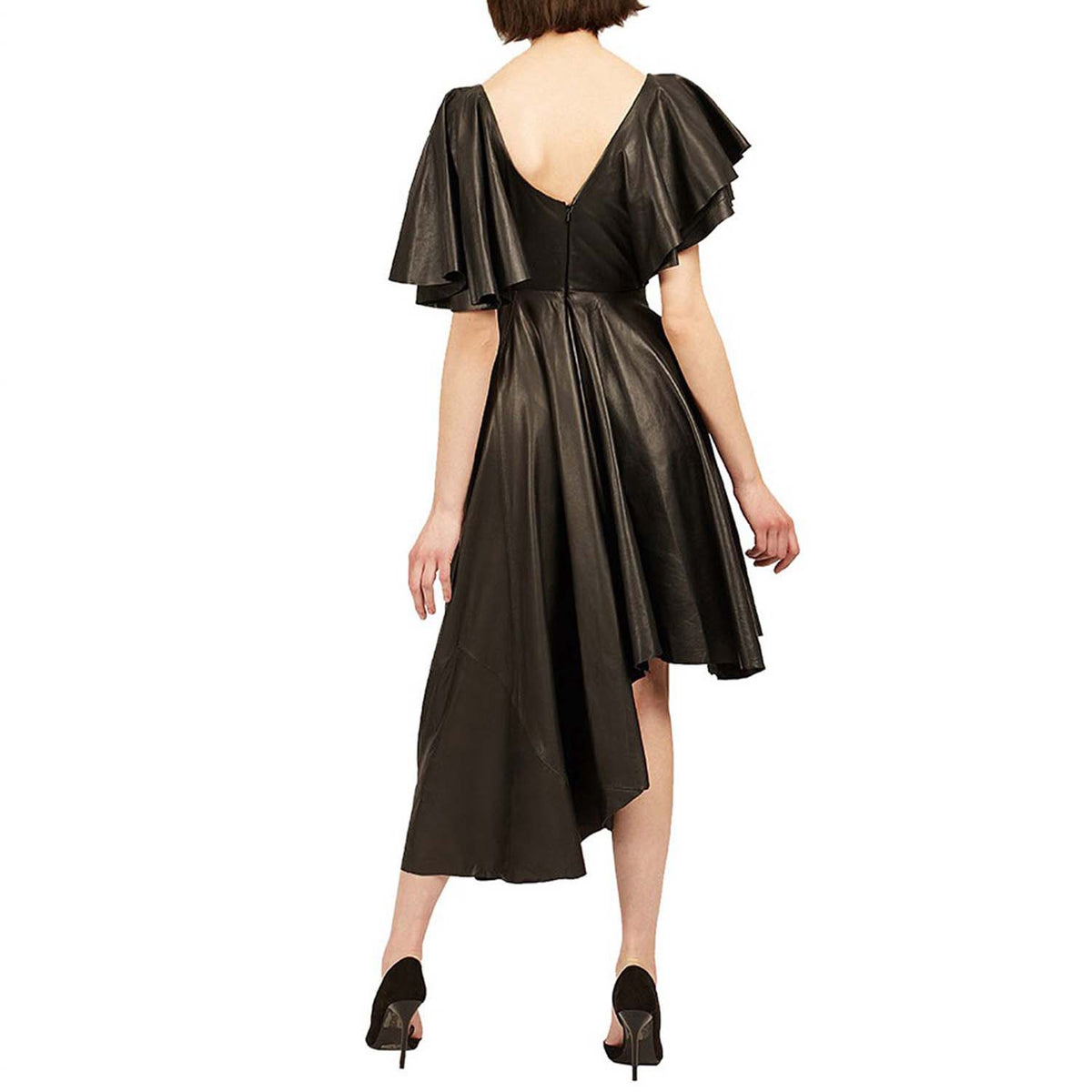 Ruffled leather dress | Faith