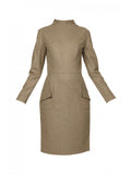 Raw Collar Dress With Folder Pockets | Ache