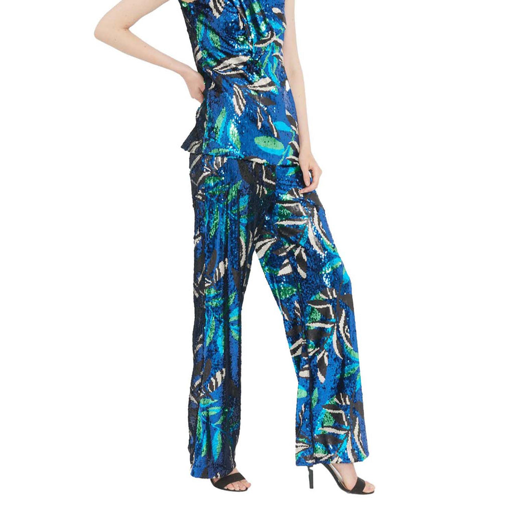 Sequins straight-leg trousers