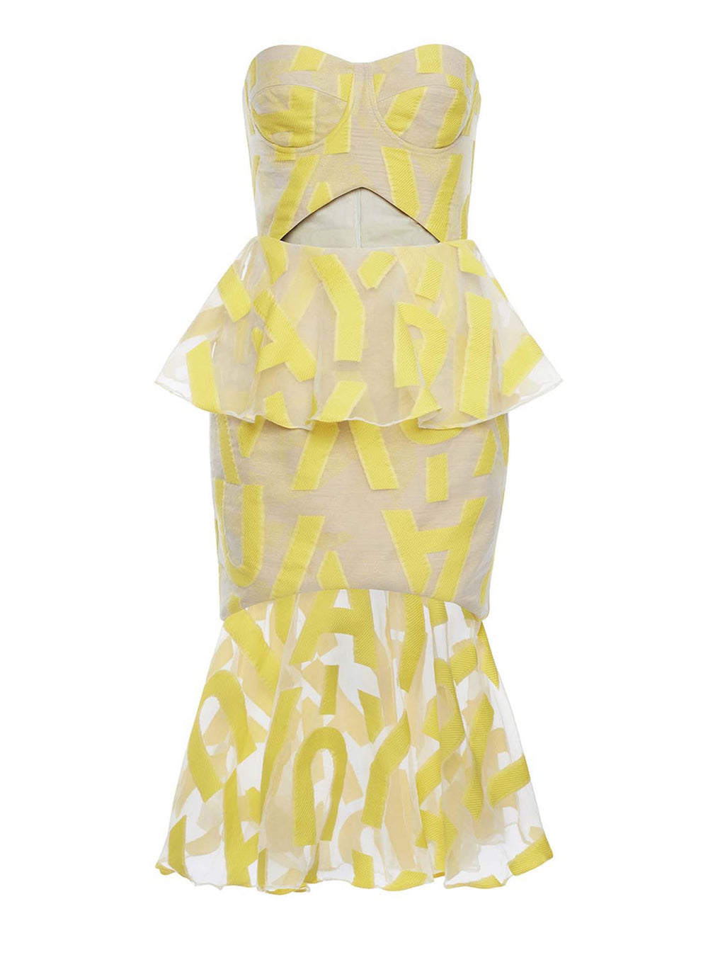Strapless cut out midi dress | Chari