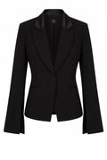Satin trimmed blazer with split sleeves | Isild