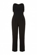 Strapless crepe jumpsuit with fringes | Simplicity